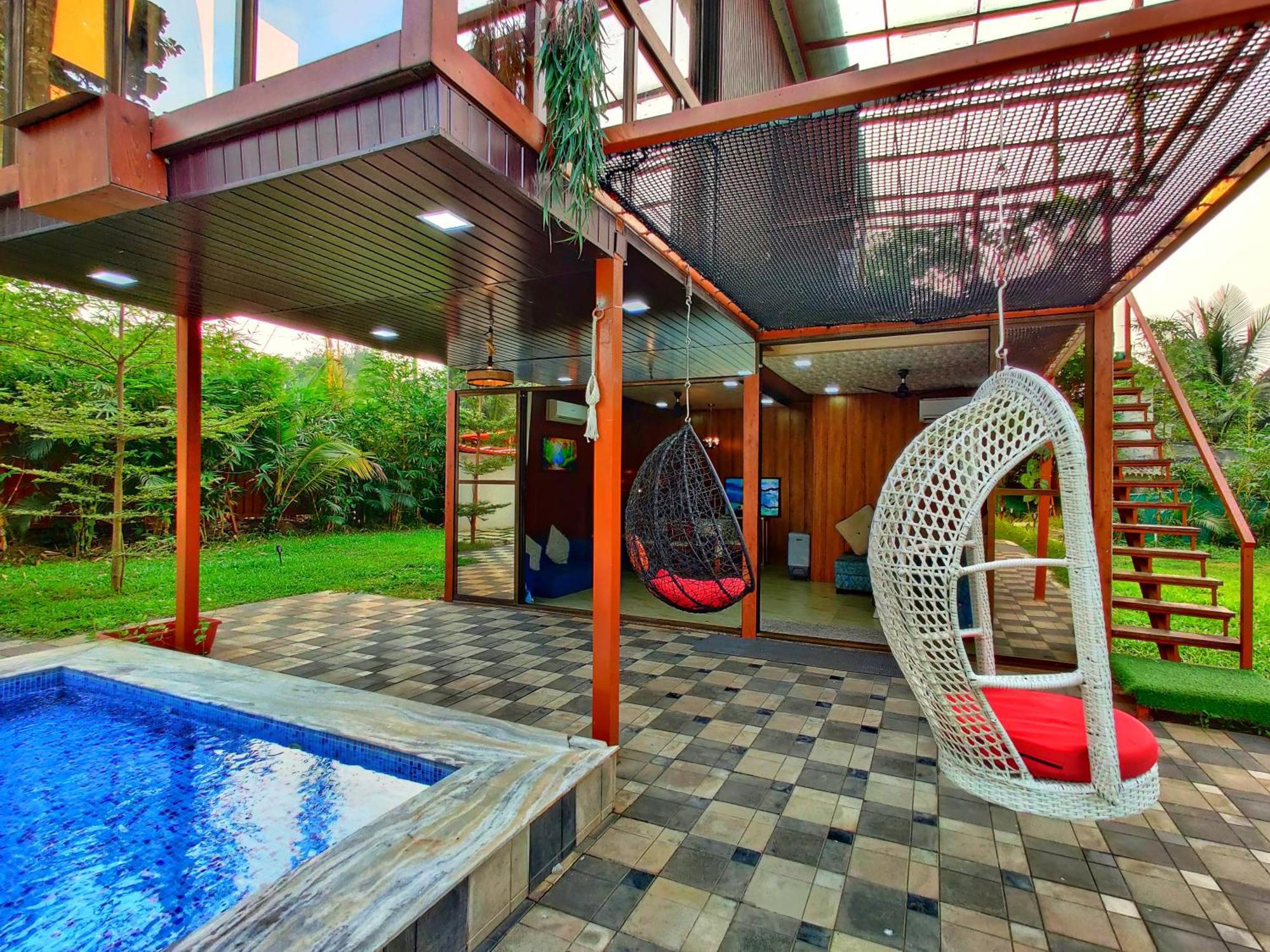 Crystal Springs Villa - A Picture-Perfect Retreat W Pool, Hammock, Gazebo Karjat Exterior photo