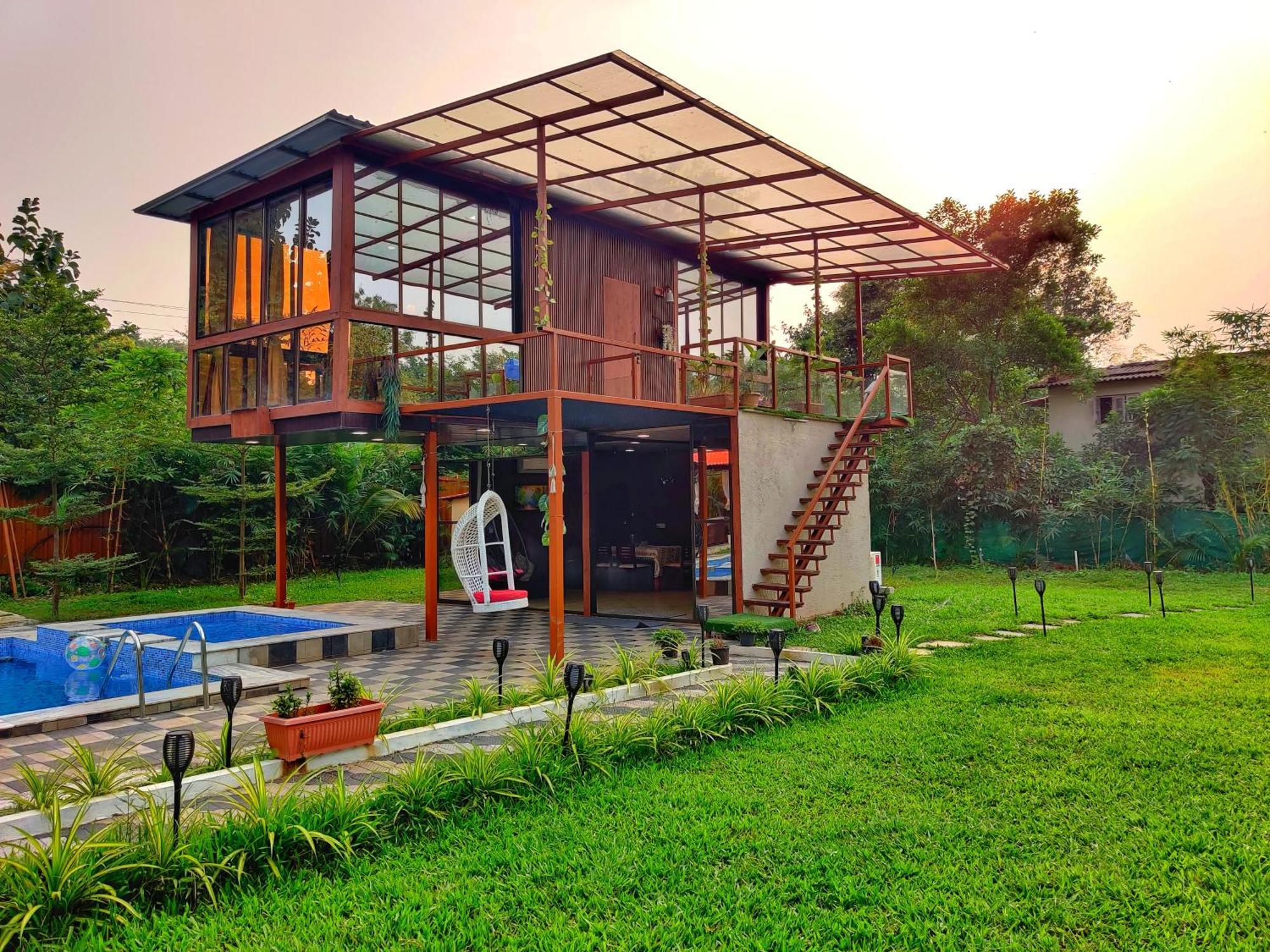 Crystal Springs Villa - A Picture-Perfect Retreat W Pool, Hammock, Gazebo Karjat Exterior photo