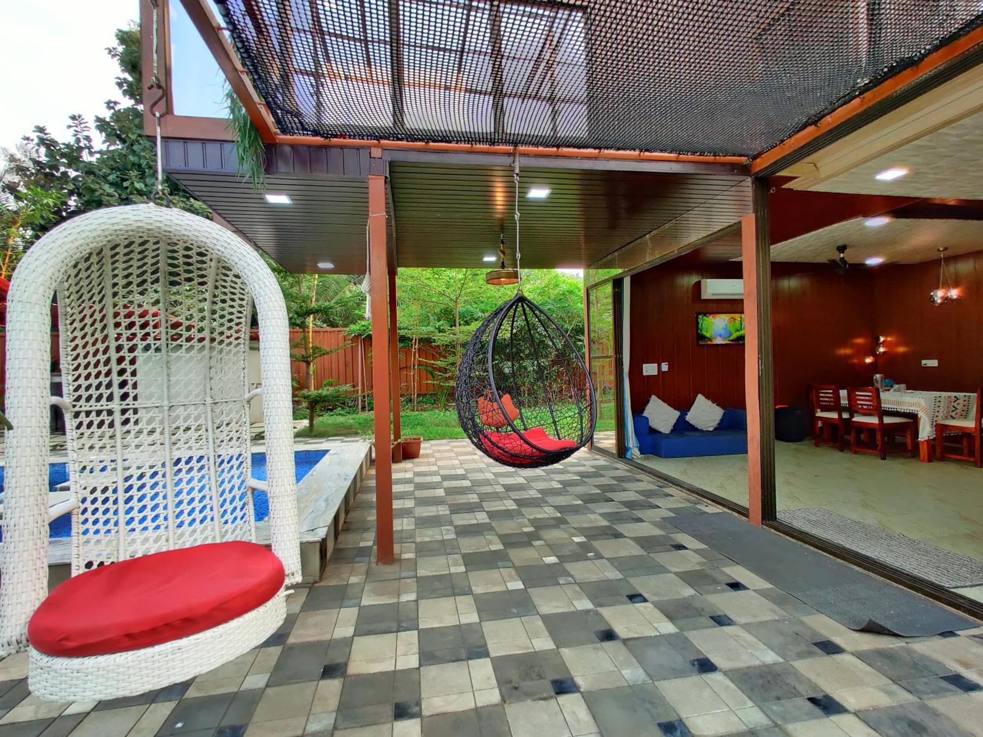 Crystal Springs Villa - A Picture-Perfect Retreat W Pool, Hammock, Gazebo Karjat Exterior photo
