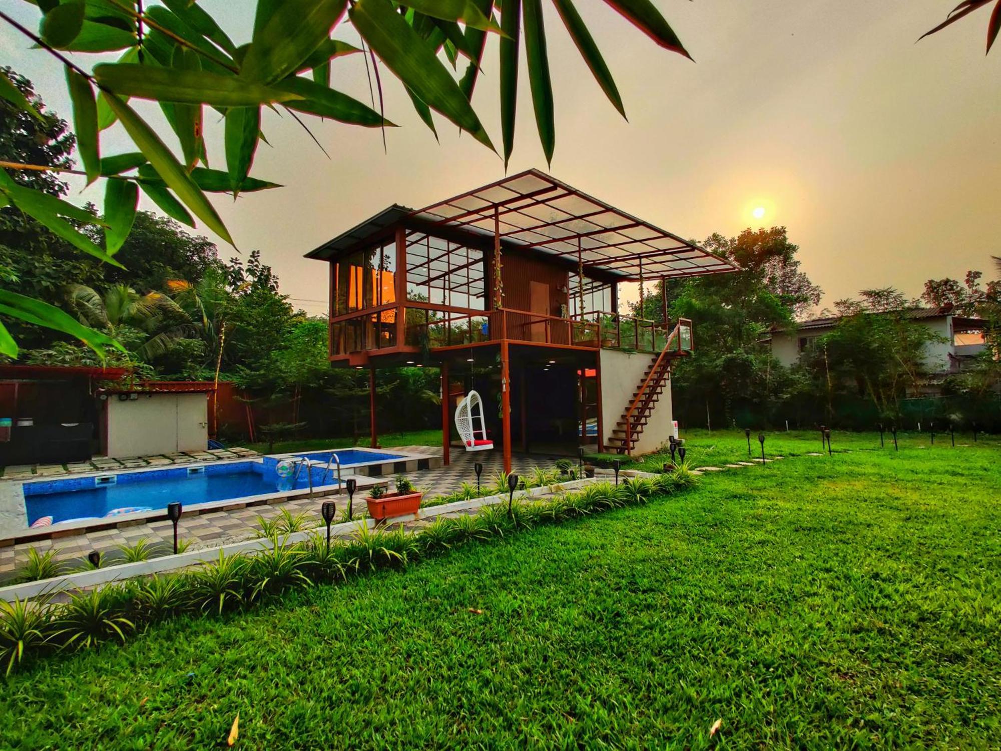 Crystal Springs Villa - A Picture-Perfect Retreat W Pool, Hammock, Gazebo Karjat Exterior photo